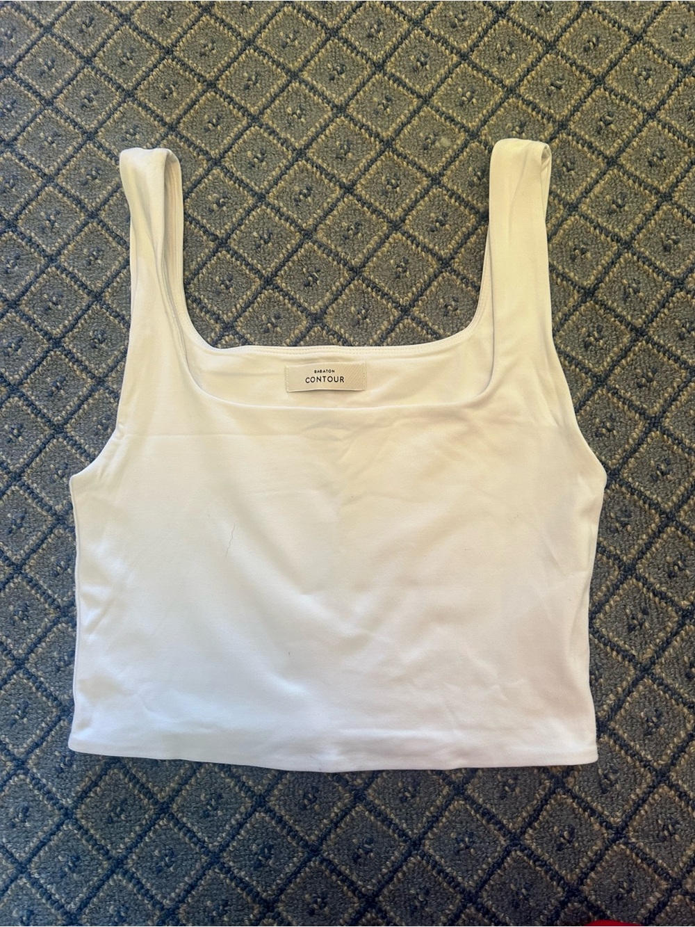 Aritzia Contour Square-Neck Tank in White